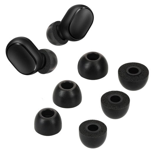 kwmobile 6x Ersatz In Ear Kopfhörer kompatibel mit Xiaomi Airdots 2 - 3 Größen - Polster Ohrstöpsel In-Ear Ohrhörer - Schwarz Schwarz  