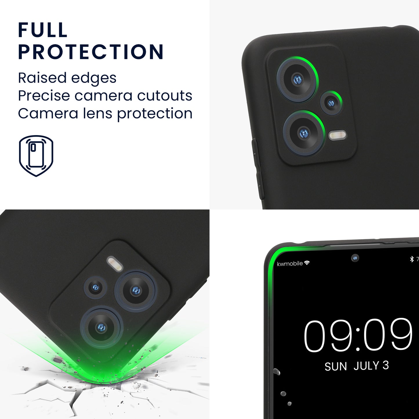 kwmobile Handyhülle für Xiaomi Redmi Note 12 5G / POCO X5 5G Hülle - weiches Handy Silikon Case - Schutzhülle Cover