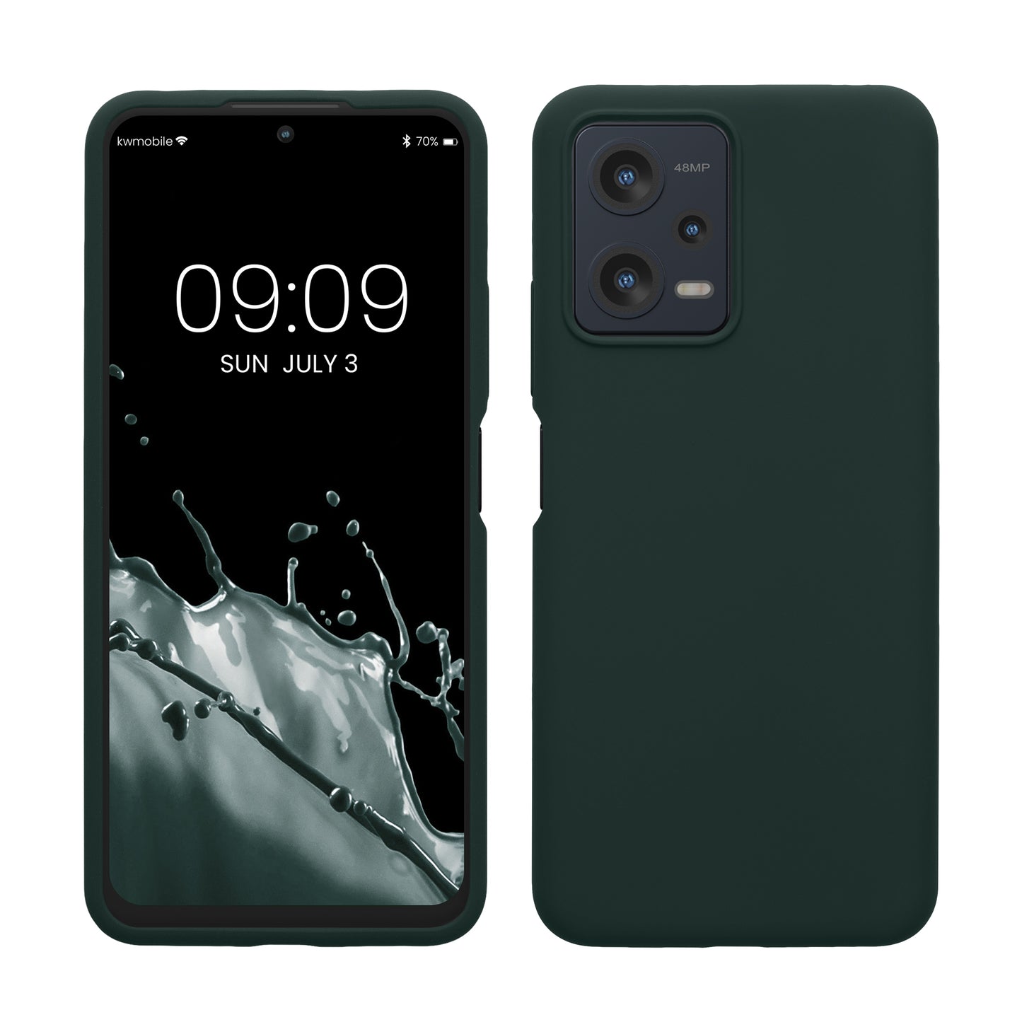 kwmobile Handyhülle für Xiaomi Redmi Note 12 5G / POCO X5 5G Hülle - Case Silikon - Kabelloses Laden - Schutzhülle Cover