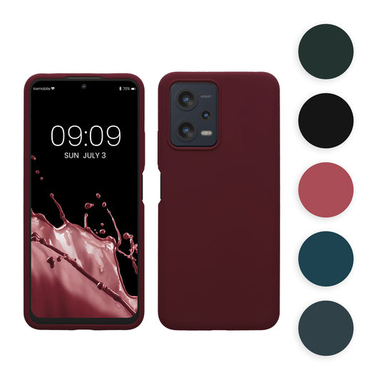 kwmobile Hülle kompatibel mit Xiaomi Redmi Note 12 5G / POCO X5 5G Hülle - Silikon Handy Case - Handyhülle weiche Oberfläche - kabelloses Laden - Moosgrün Moosgrün  