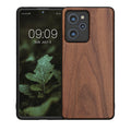 Holzhülle mit TPU Bumper für Xiaomi Poco X5 Pro 5G Walnussholz
