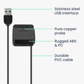 kwmobile USB Ladegerät kompatibel mit Xiaomi Redmi Band 2 USB Kabel Charger Stand Smart Watch Ladestation Docking Station Ladekabel mit Standfunktion