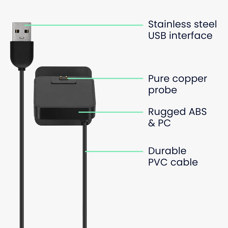kwmobile USB Ladegerät kompatibel mit Xiaomi Redmi Band 2 USB Kabel Charger Stand Smart Watch Ladestation Docking Station Ladekabel mit Standfunktion