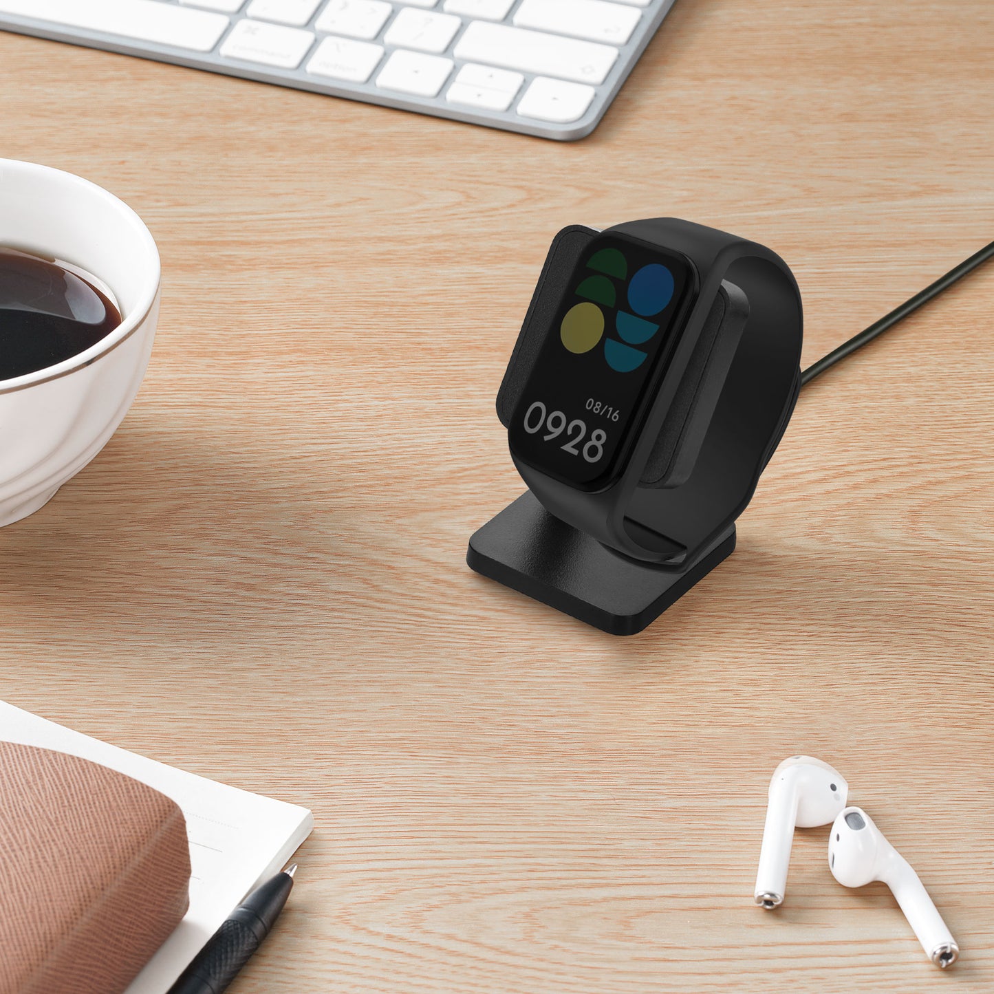 kwmobile USB Ladegerät kompatibel mit Xiaomi Redmi Band 2 USB Kabel Charger Stand Smart Watch Ladestation Docking Station Ladekabel mit Standfunktion