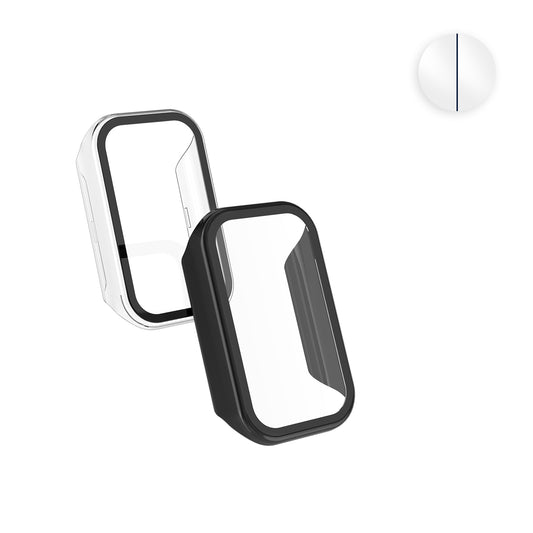 kwmobile 2x Cover kompatibel mit Xiaomi Redmi Band 2 Hülle - Fullbody Fitnesstracker Case Set aus Glas - Transparent Transparent  [dsg02]