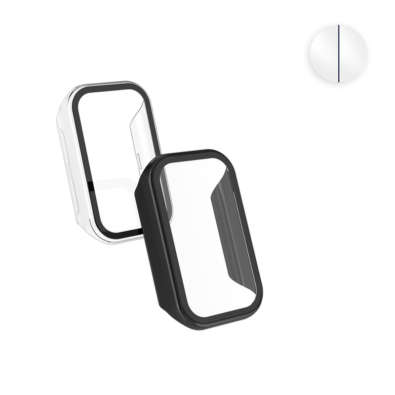 kwmobile 2x Cover kompatibel mit Xiaomi Redmi Band 2 Hülle - Fullbody Fitnesstracker Case Set aus Glas - Transparent Transparent  [dsg02]