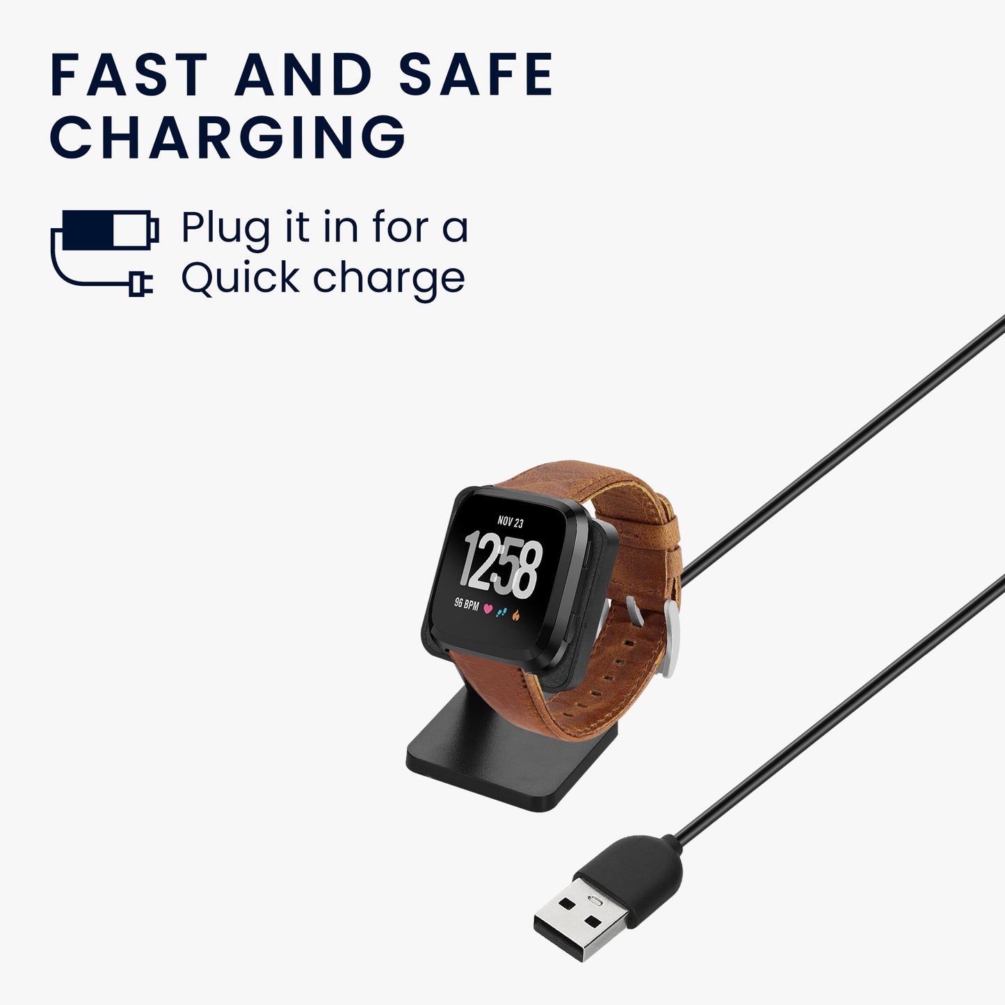 Ladegerät für Fitbit Versa 4 / Sense 2 / Versa 3 / Sense