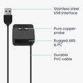 kwmobile USB Ladegerät kompatibel mit Haylou RT2 LS10 / Solar LS05 / RT LS05S USB Kabel Charger Stand Smart Watch Ladestation Docking Station Ladekabel mit Standfunktion