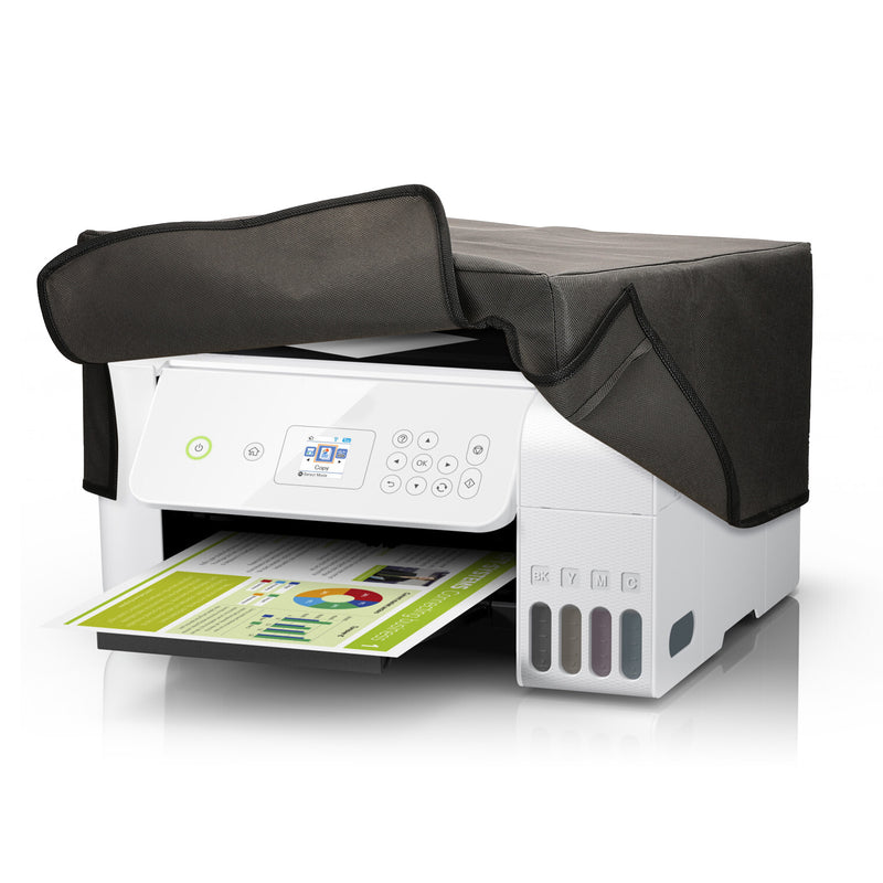 kwmobile Cover kompatibel mit Epson Eco Tank ET-2826 / 2800 - Tasche Hülle Drucker - Staubschutzhülle Schutzhaube Schutzhülle - Hellgrau Hellgrau  