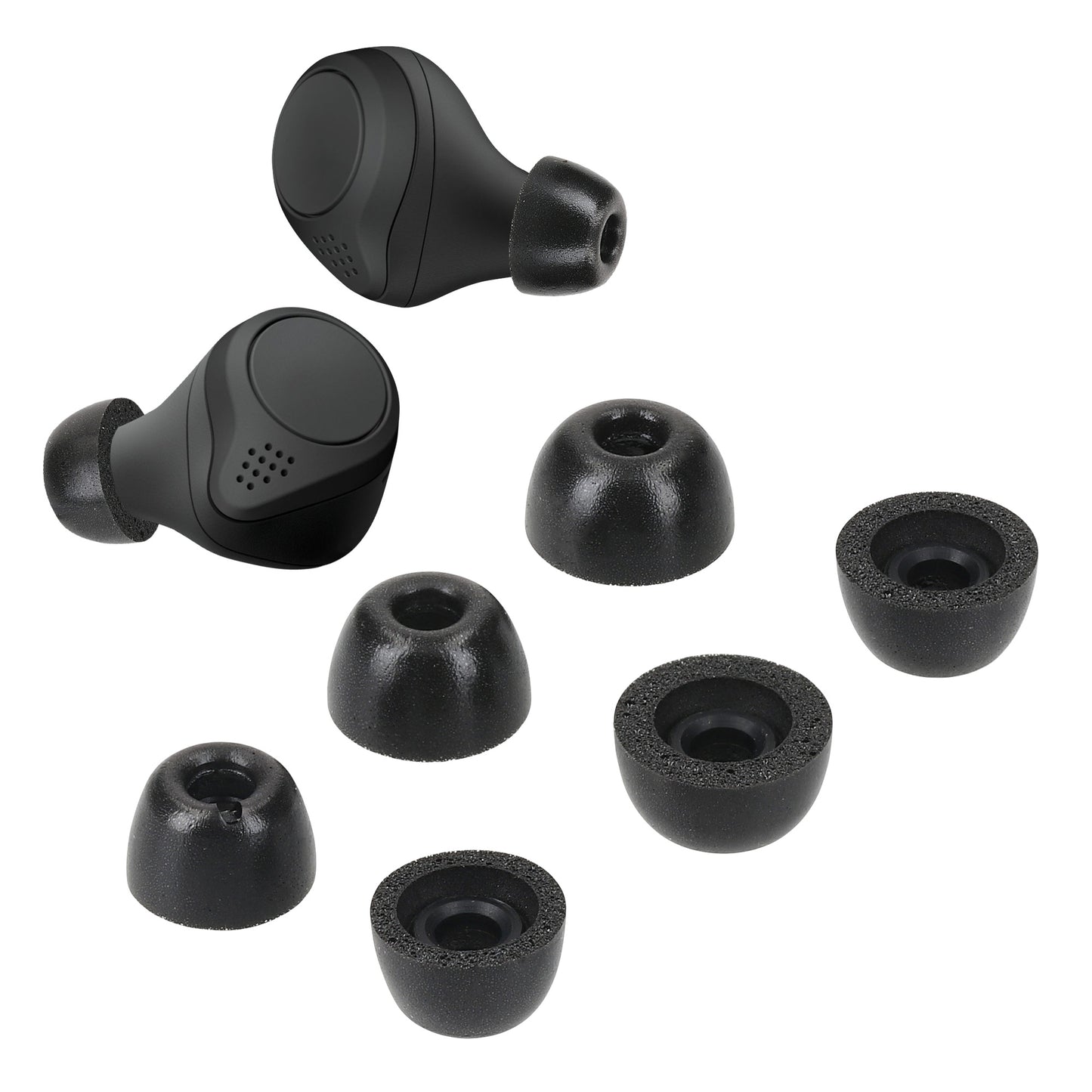 kwmobile 6x Ersatz In Ear Kopfhörer kompatibel mit Jabra Elite 75t /65t / Active - 3 Größen - Polster Ohrstöpsel In-Ear Ohrhörer