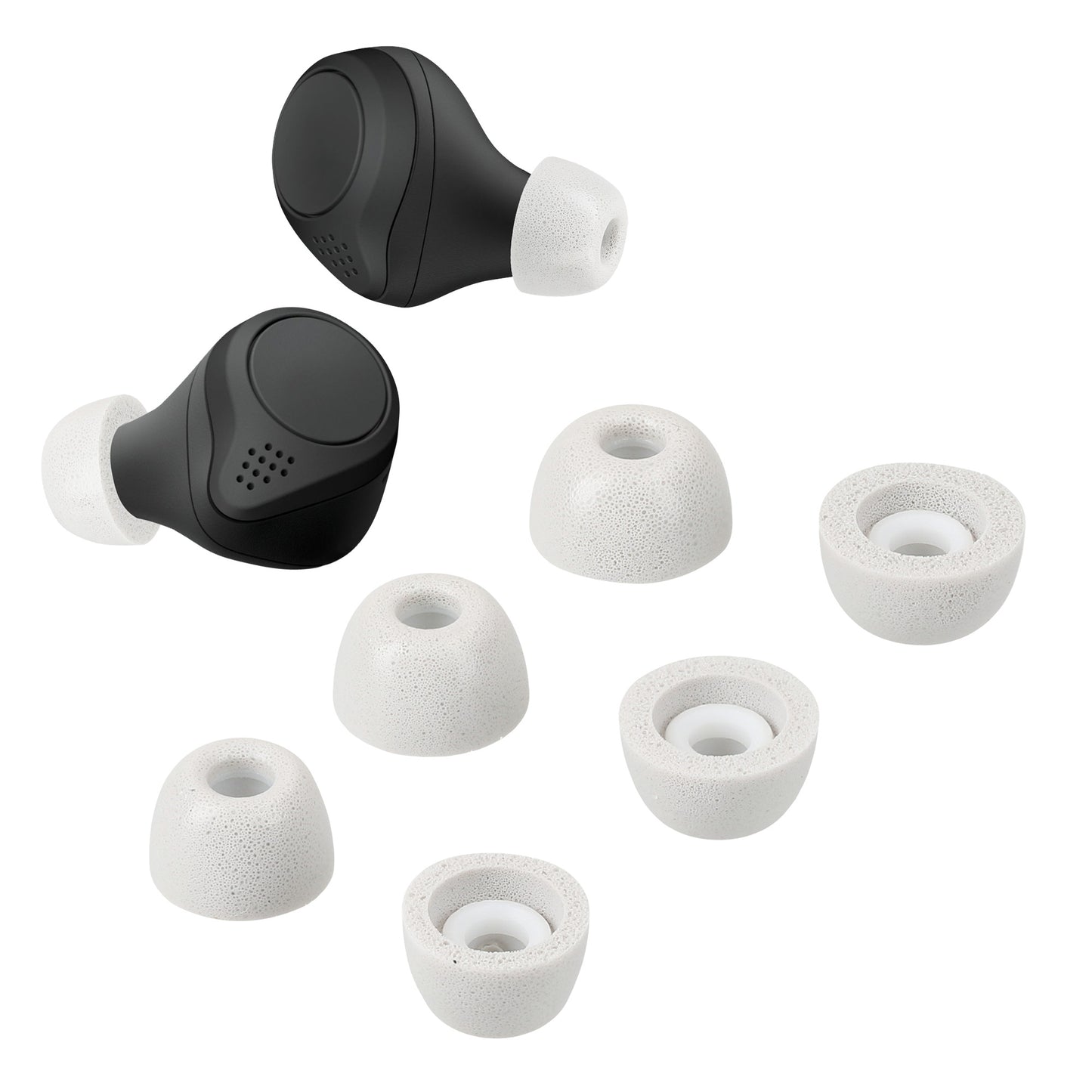 kwmobile 6x Ersatz In Ear Kopfhörer kompatibel mit Jabra Elite 75t /65t / Active - 3 Größen - Polster Ohrstöpsel In-Ear Ohrhörer
