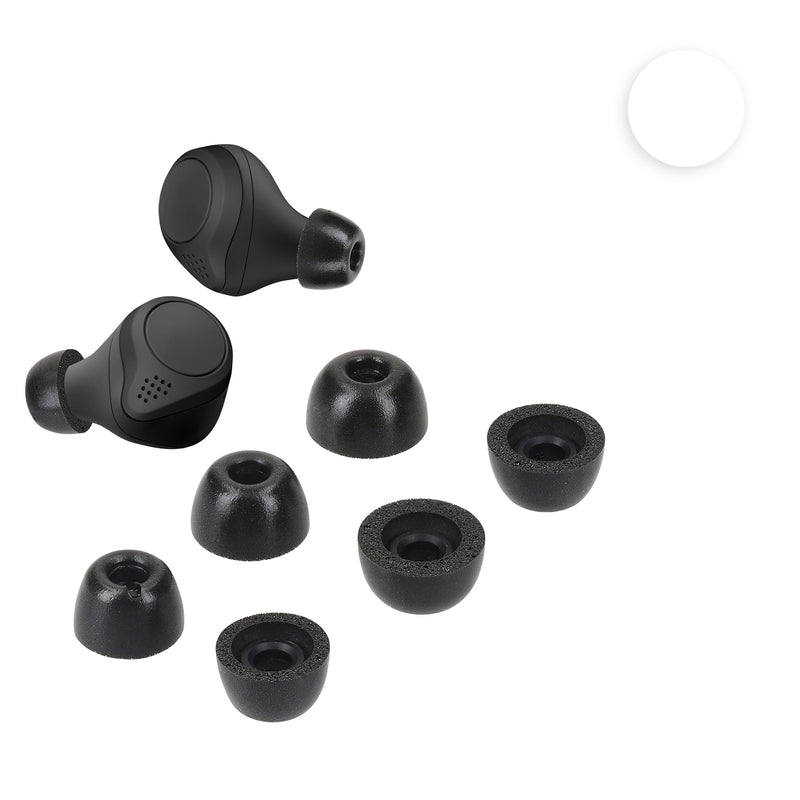 kwmobile 6x Ersatz In Ear Kopfhörer kompatibel mit Jabra Elite 75t /65t / Active - 3 Größen - Polster Ohrstöpsel In-Ear Ohrhörer - Grau Grau  