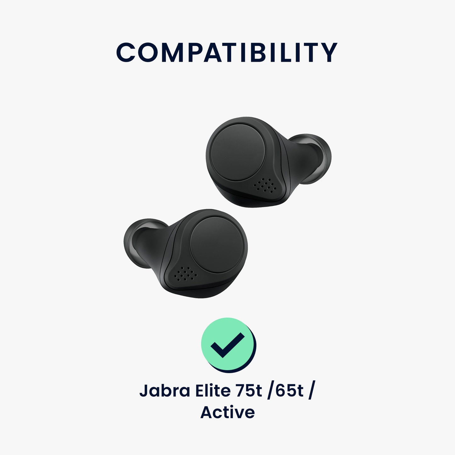 kwmobile 6x Ersatz In Ear Kopfhörer kompatibel mit Jabra Elite 75t /65t / Active - 3 Größen - Polster Ohrstöpsel In-Ear Ohrhörer