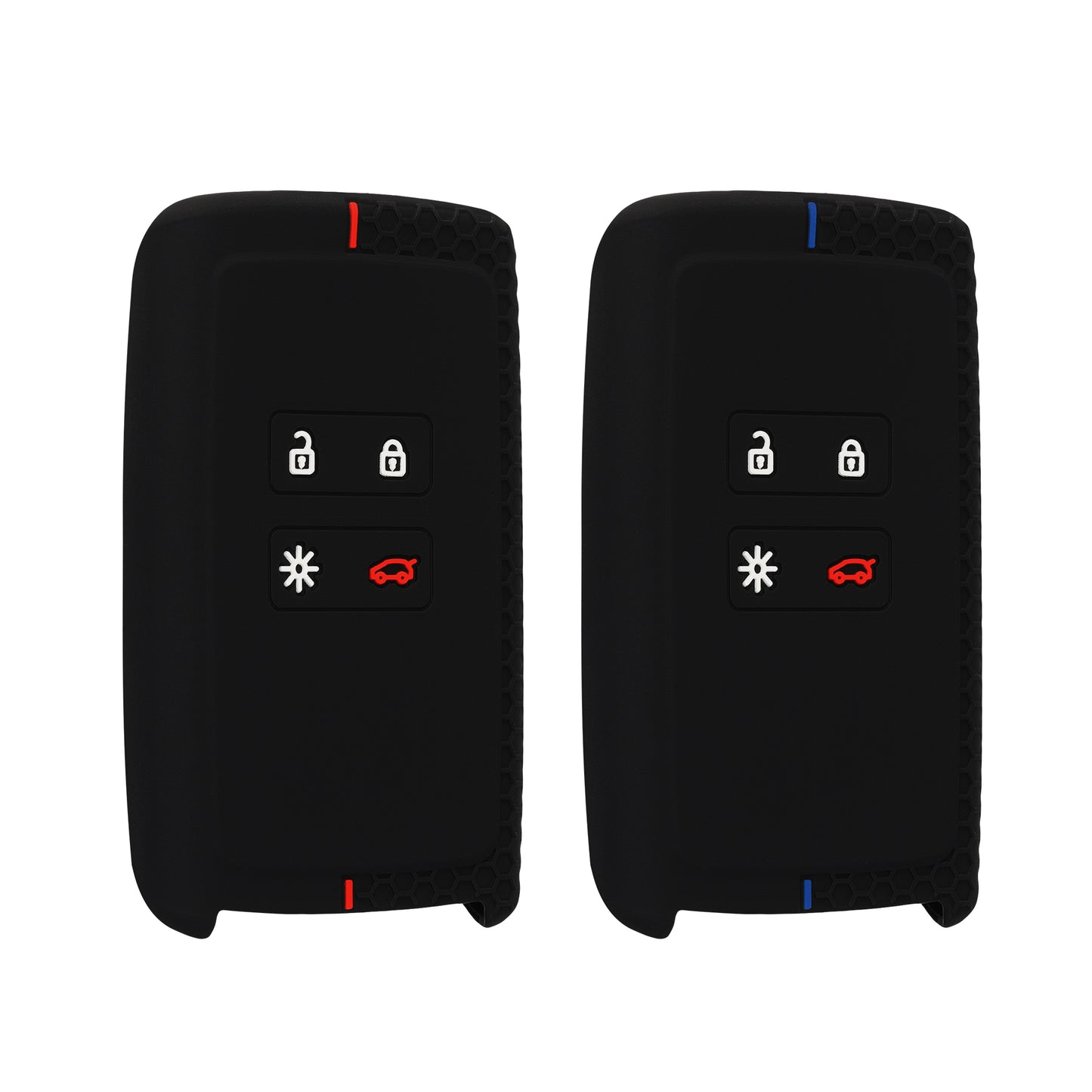 kwmobile Autoschlüssel Cover kompatibel mit Renault 4-Tasten Smartkey Autoschlüssel Hülle - Schlüsselhülle Case