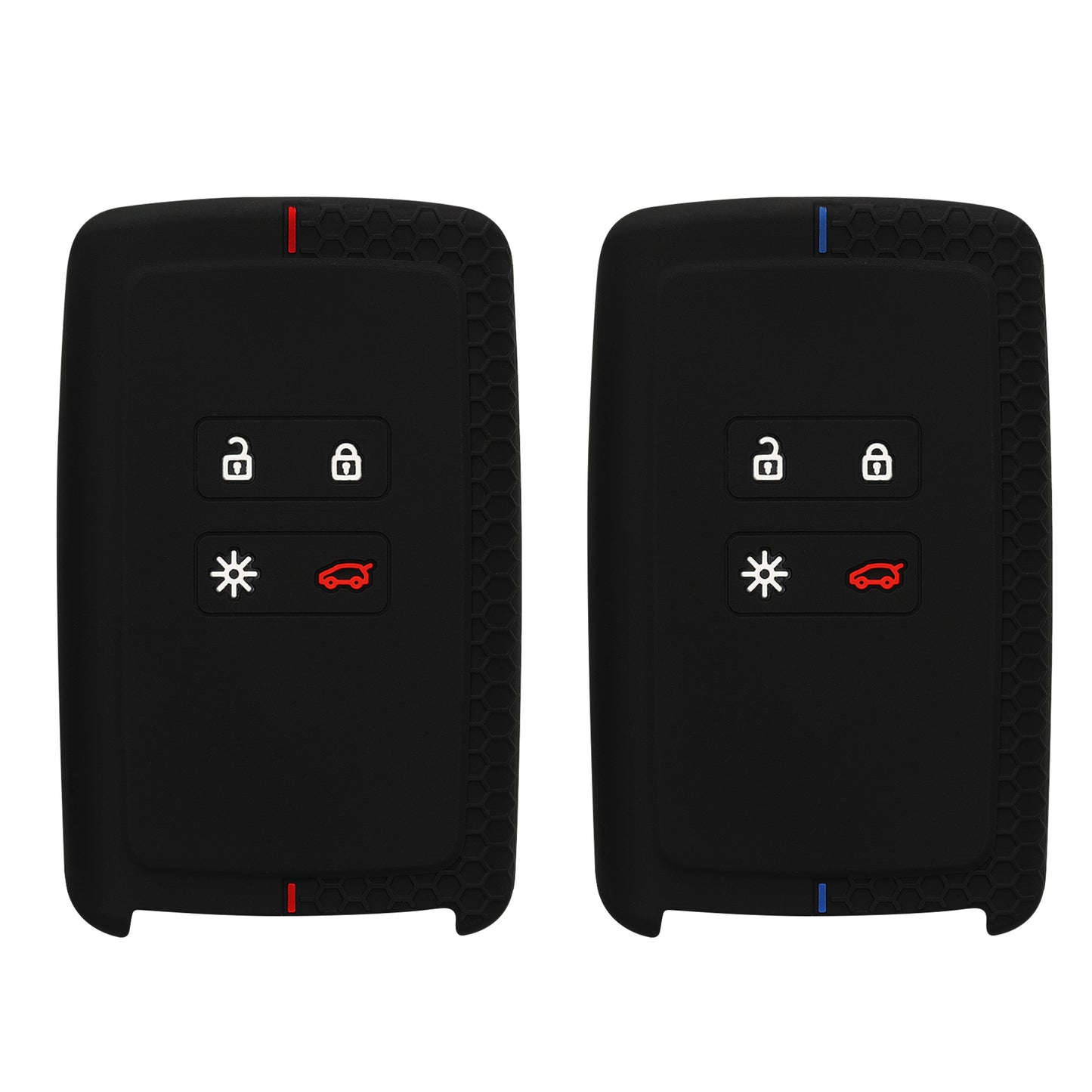kwmobile Autoschlüssel Cover kompatibel mit Renault 4-Tasten Smartkey Autoschlüssel Hülle - Schlüsselhülle Case