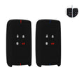kwmobile 2x Autoschlüssel Silikon Cover kompatibel mit Renault 4-Tasten Smartkey Autoschlüssel (nur Keyless Go) Hülle - Schlüsselhülle Case in Schwarz Rot Schwarz Weiß Schwarz  [dsg02]