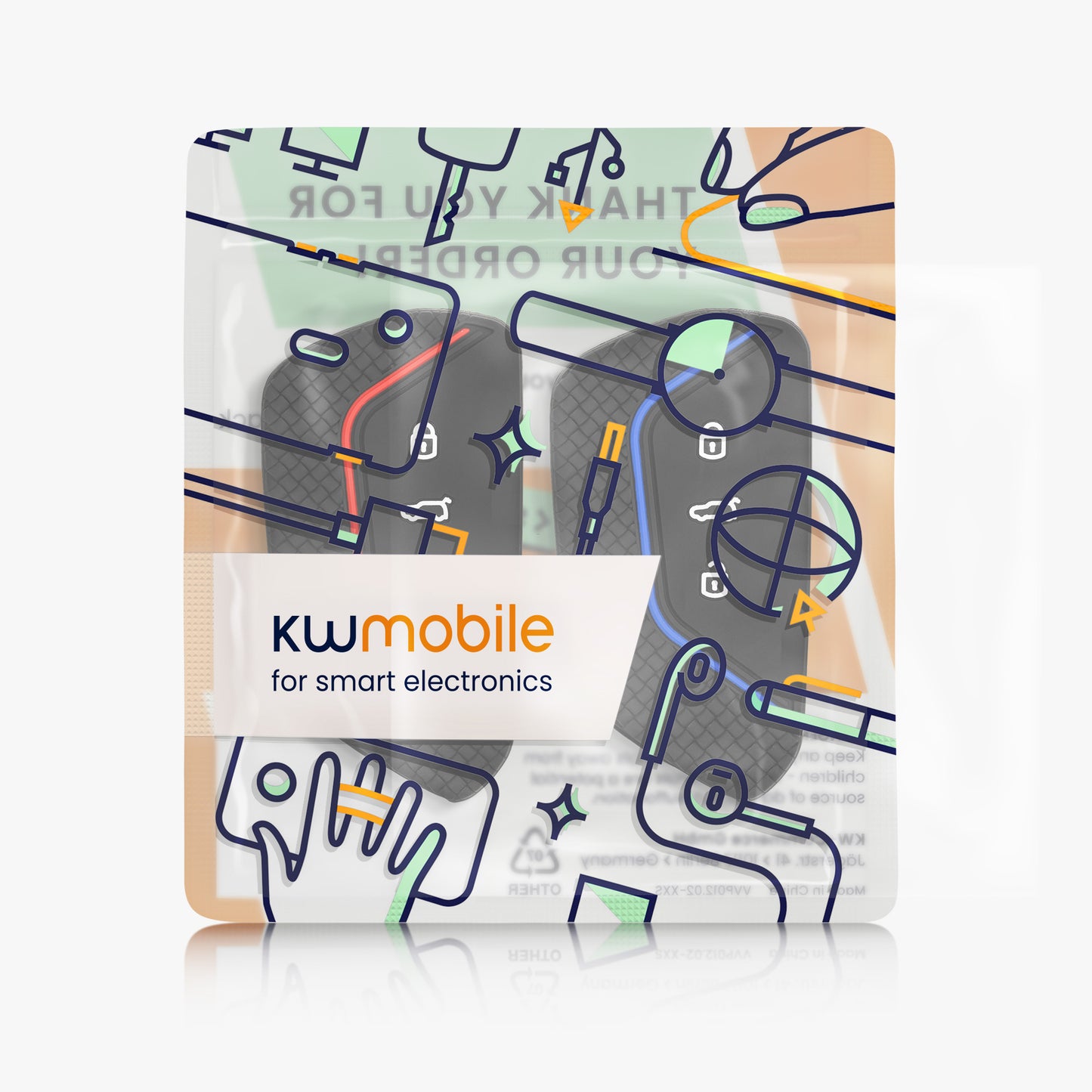 kwmobile Autoschlüssel Cover kompatibel mit VW Golf 8 3-Tasten Autoschlüssel Hülle