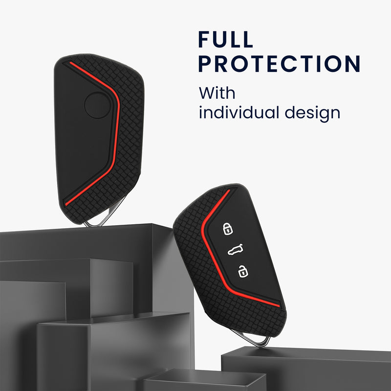 kwmobile Autoschlüssel Cover kompatibel mit VW Golf 8 3-Tasten Autoschlüssel Hülle