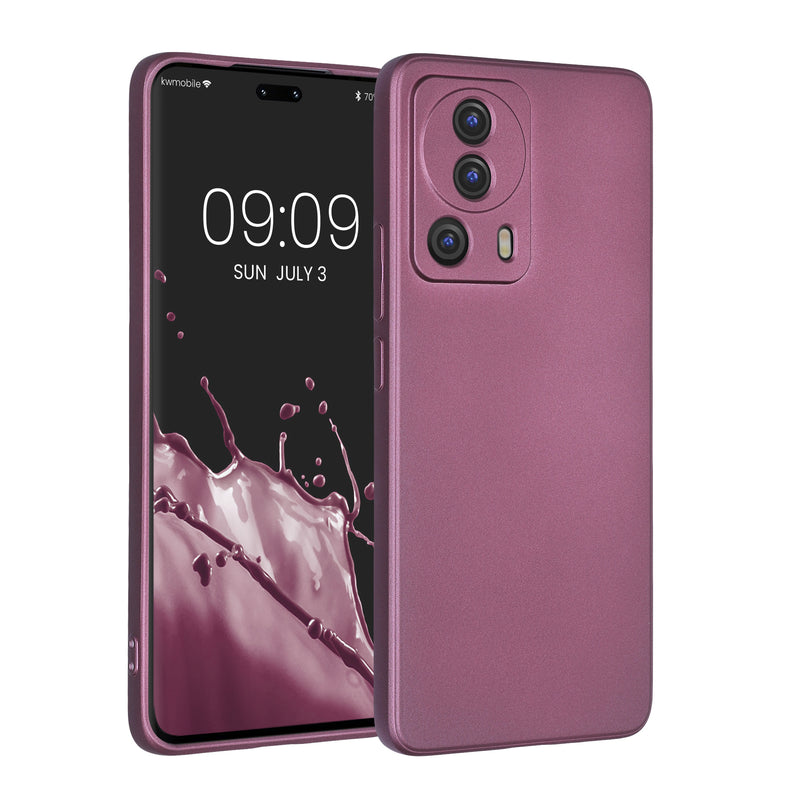 kwmobile Handyhülle kompatibel mit Xiaomi 13 Lite 5G Hülle - weiche Silikon Case metallisch schimmernd in Metallic Lavendel Metallic Lavendel  