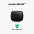 kwmobile 2in1 Set Hülle und Halteband kompatibel mit JBL Live Pro Plus Case - Kopfhörer Band Strap 70 cm