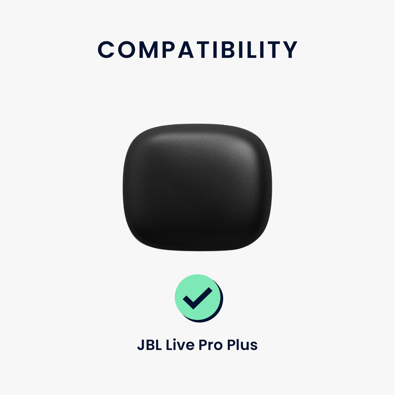 kwmobile 2in1 Set Hülle und Halteband kompatibel mit JBL Live Pro Plus Case - Kopfhörer Band Strap 70 cm