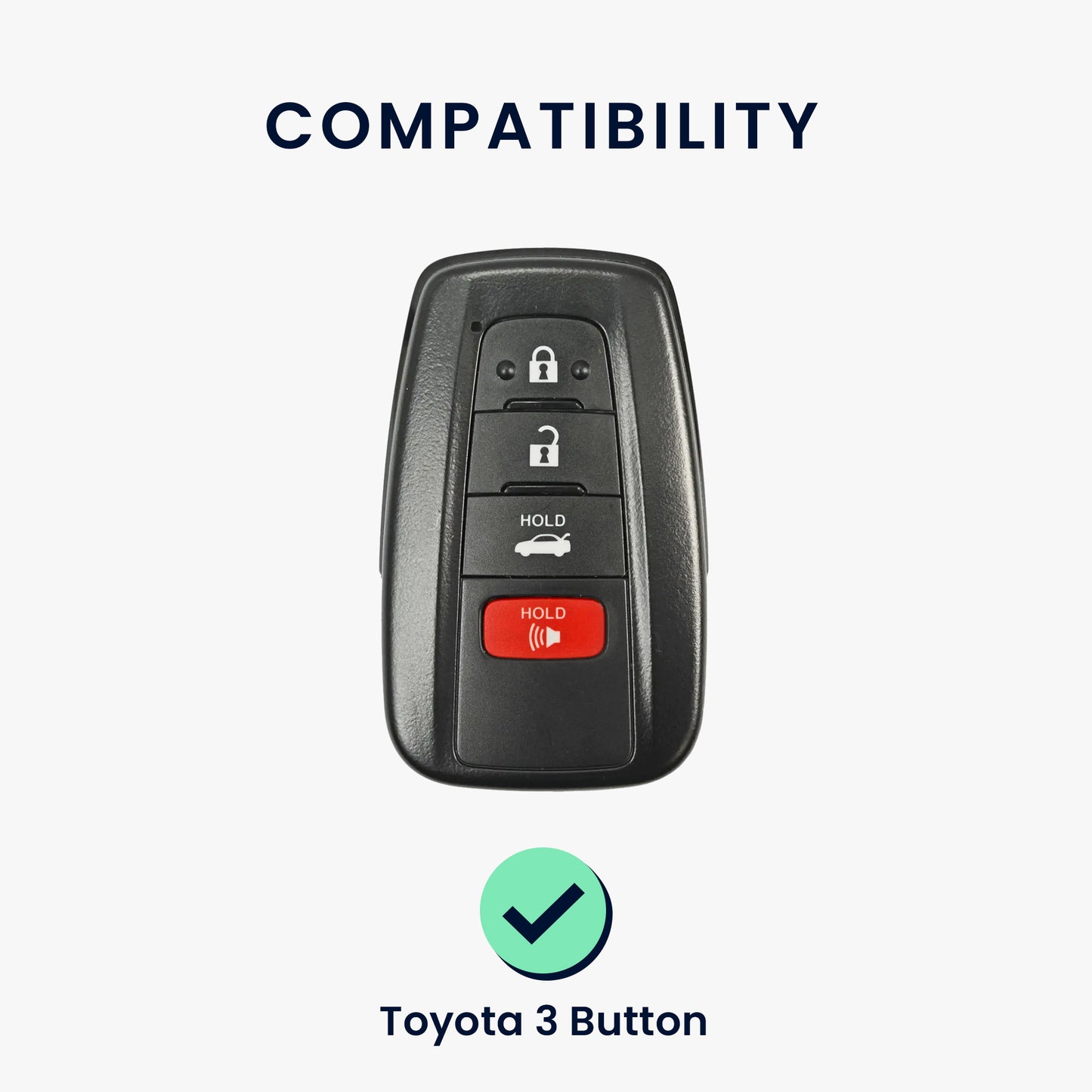 kwmobile Autoschlüssel Schutzhülle kompatibel mit Toyota 3 Tasten RAV4 CHR Corolla 2021 Yaris Hilux Hülle