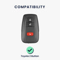 kwmobile Autoschlüssel Schutzhülle kompatibel mit Toyota 2-Tasten Smart Key Autoschlüssel Hülle