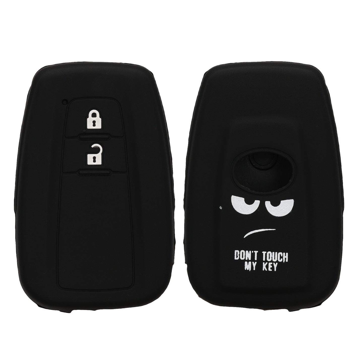 kwmobile Autoschlüssel Hülle kompatibel mit Toyota 2-Tasten Smart Key Autoschlüssel Hülle - Schlüsselhülle Don't touch my Key