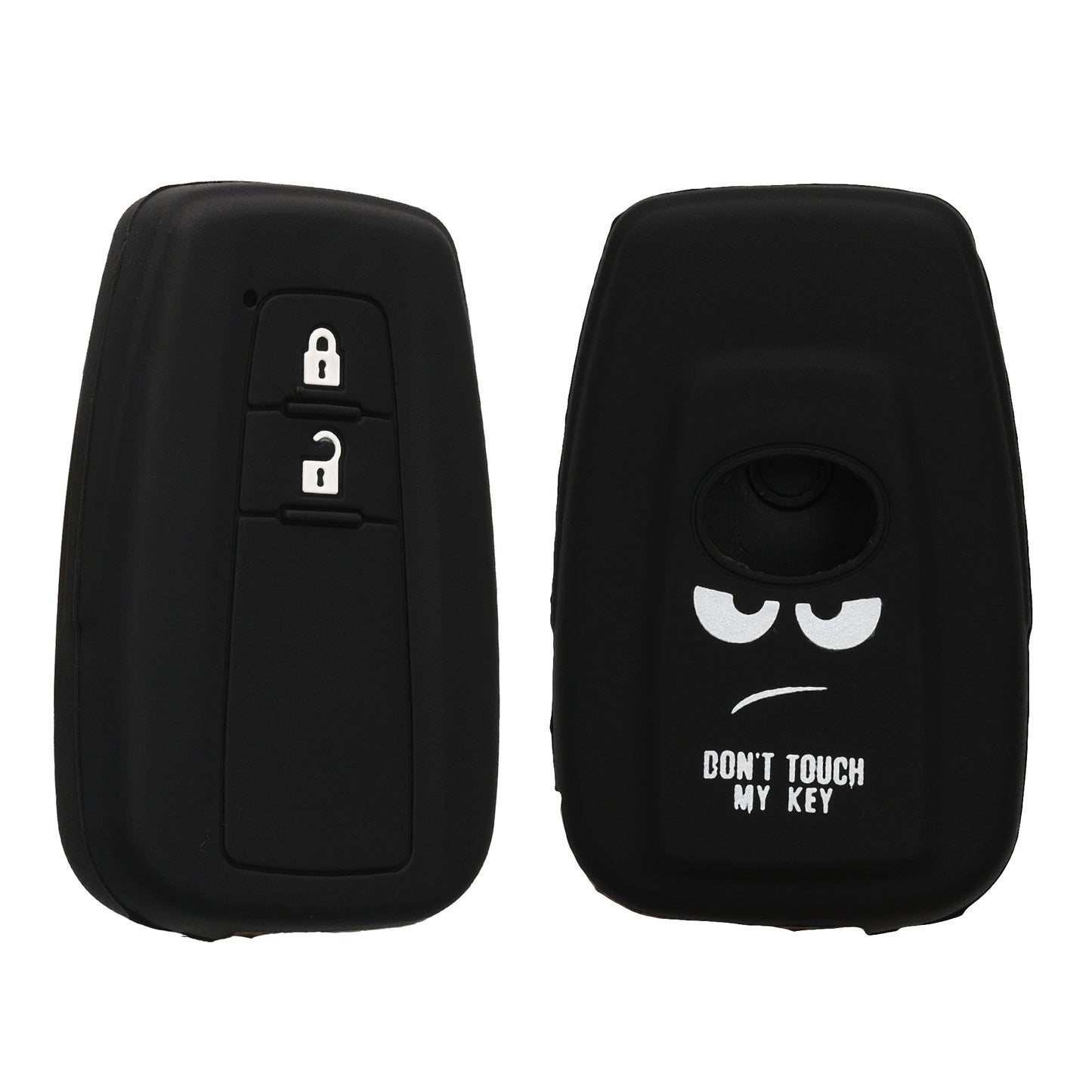 kwmobile Autoschlüssel Hülle kompatibel mit Toyota 2-Tasten Smart Key Autoschlüssel Hülle - Schlüsselhülle Don't touch my Key