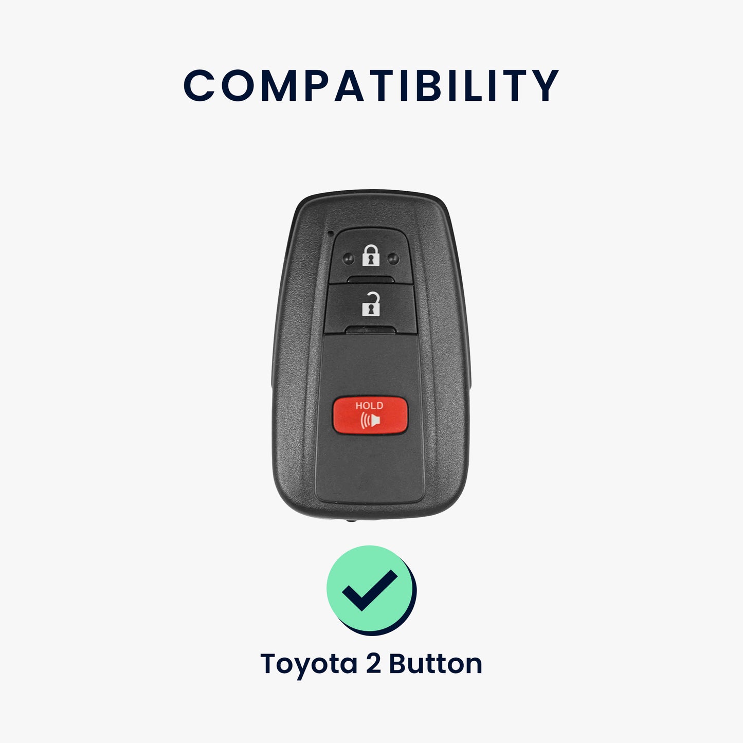 kwmobile Autoschlüssel Hülle kompatibel mit Toyota 2-Tasten Smart Key Autoschlüssel
