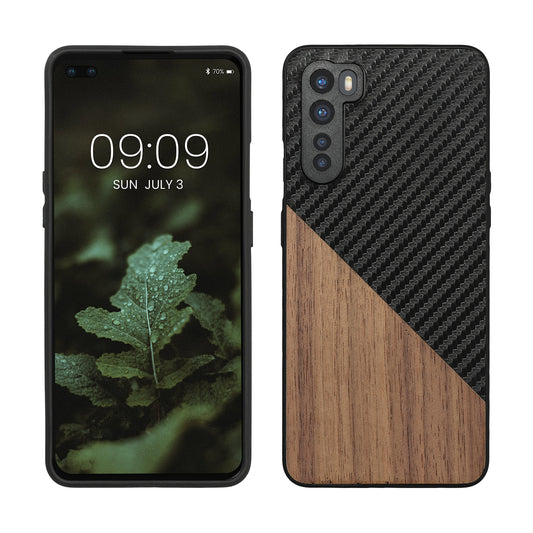 kwmobile Hülle kompatibel mit OnePlus Nord - Handyhülle - Handy Schutzhülle - Smartphone Cover - Dunkelbraun Schwarz Dunkelbraun  