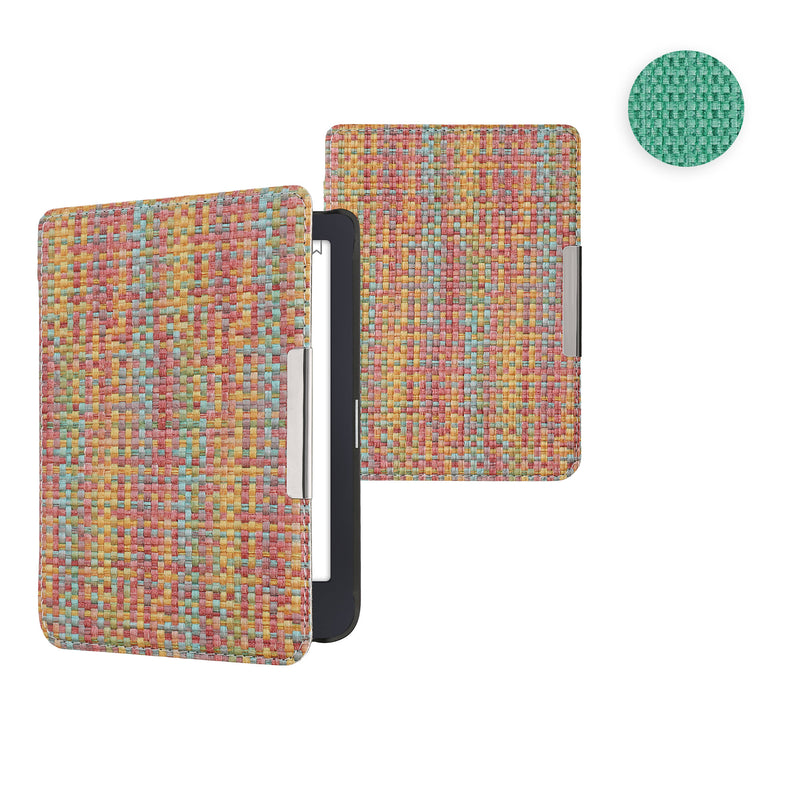 kwmobile Klapphülle kompatibel mit Tolino Shine 3 Hülle - eReader Case - Grasgrün Dunkelgrün Hellgrün Dunkelgrün  [dsg02]