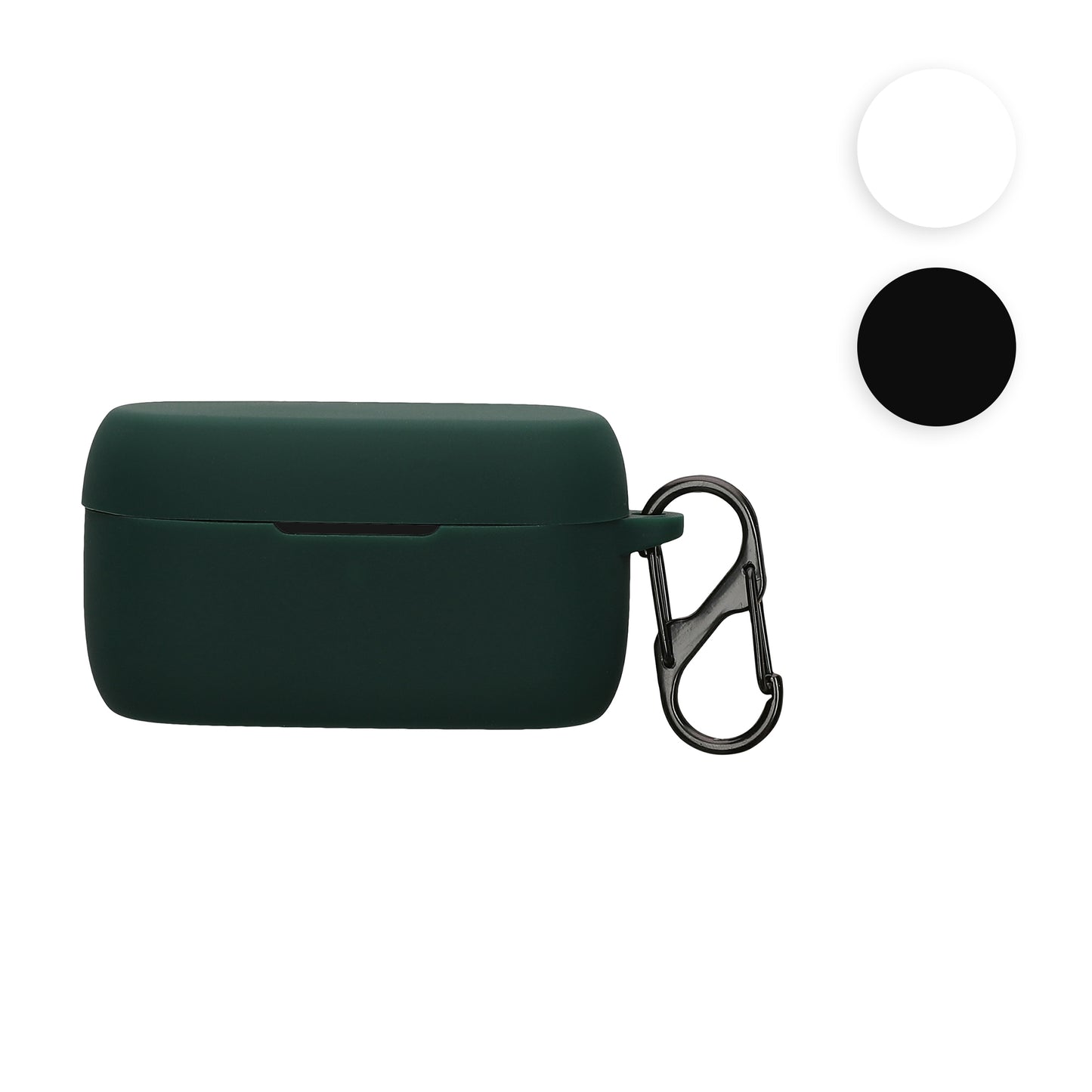 kwmobile Hülle kompatibel mit Jabra Evolve 2 Buds Kopfhörer - Silikon Schutzhülle Etui Case Cover Schoner in Dunkelgrün Dunkelgrün  