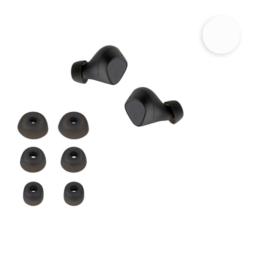 kwmobile 6x Polster kompatibel mit Jabra Elite 3 - 3 Größen - Silikon Ohrstöpsel In-Ear Kopfhörer Weiß  