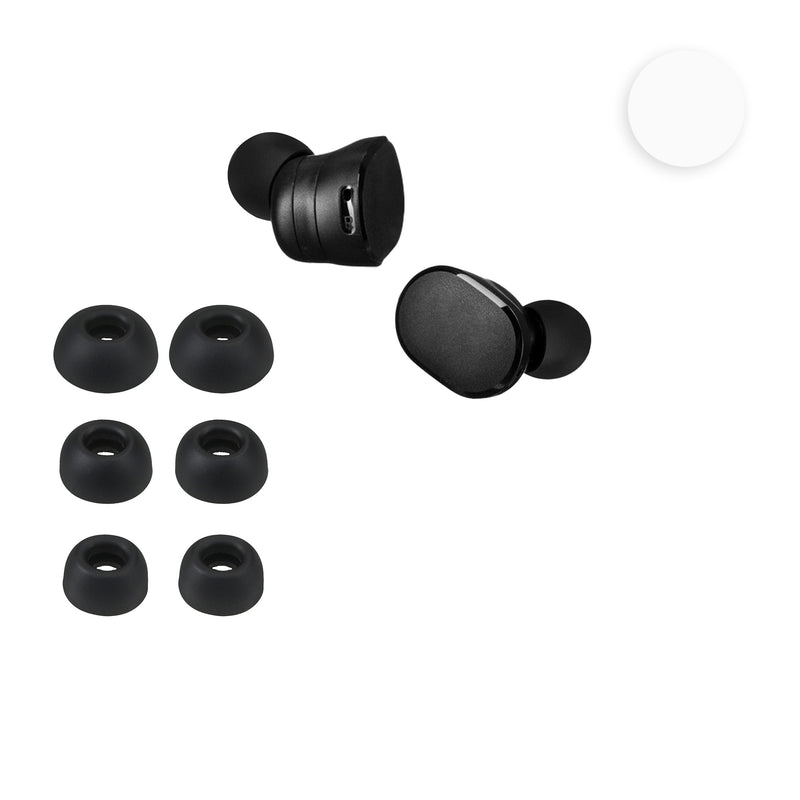 kwmobile 6x Polster kompatibel mit JBL Tune 130 NC TWS - 3 Größen - Silikon Ohrstöpsel In-Ear Kopfhörer Weiß  