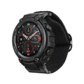 kwmobile Armband kompatibel mit Huami Amazfit T-Rex / T-Rex Pro - Nylon Fitnesstracker Sportarmband Band in Schwarz - Innenmaße von Schwarz  