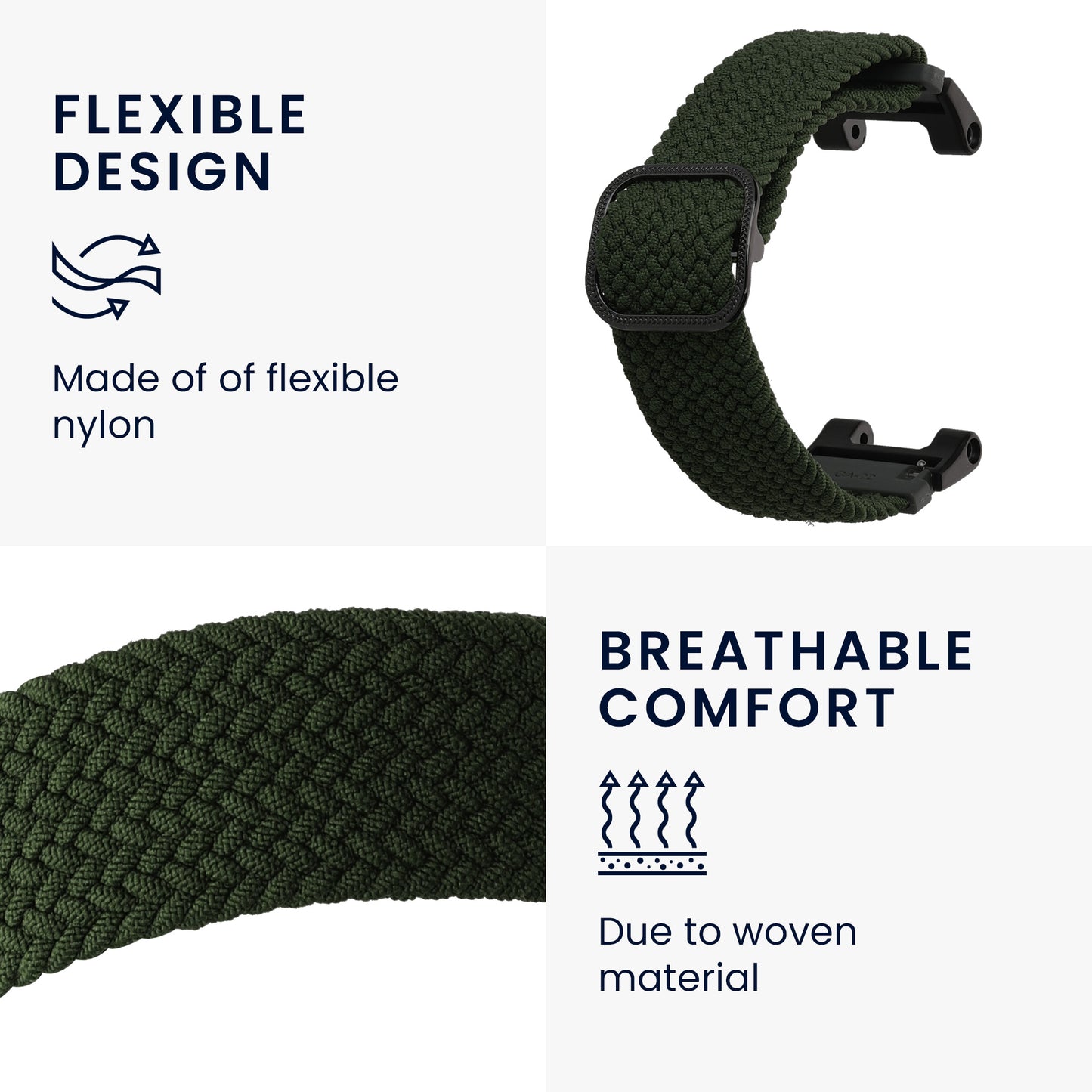 kwmobile Armband kompatibel mit Huami Amazfit T-Rex / T-Rex Pro Fitnesstracker Sportarmband Band Innenmaße von