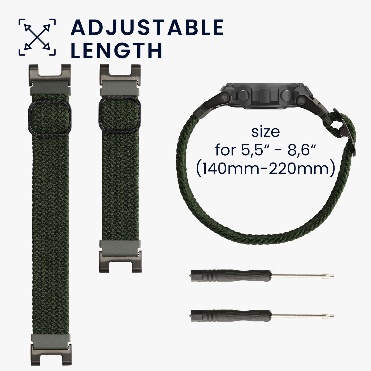 kwmobile Armband kompatibel mit Huami Amazfit T-Rex / T-Rex Pro Fitnesstracker Sportarmband Band Innenmaße von