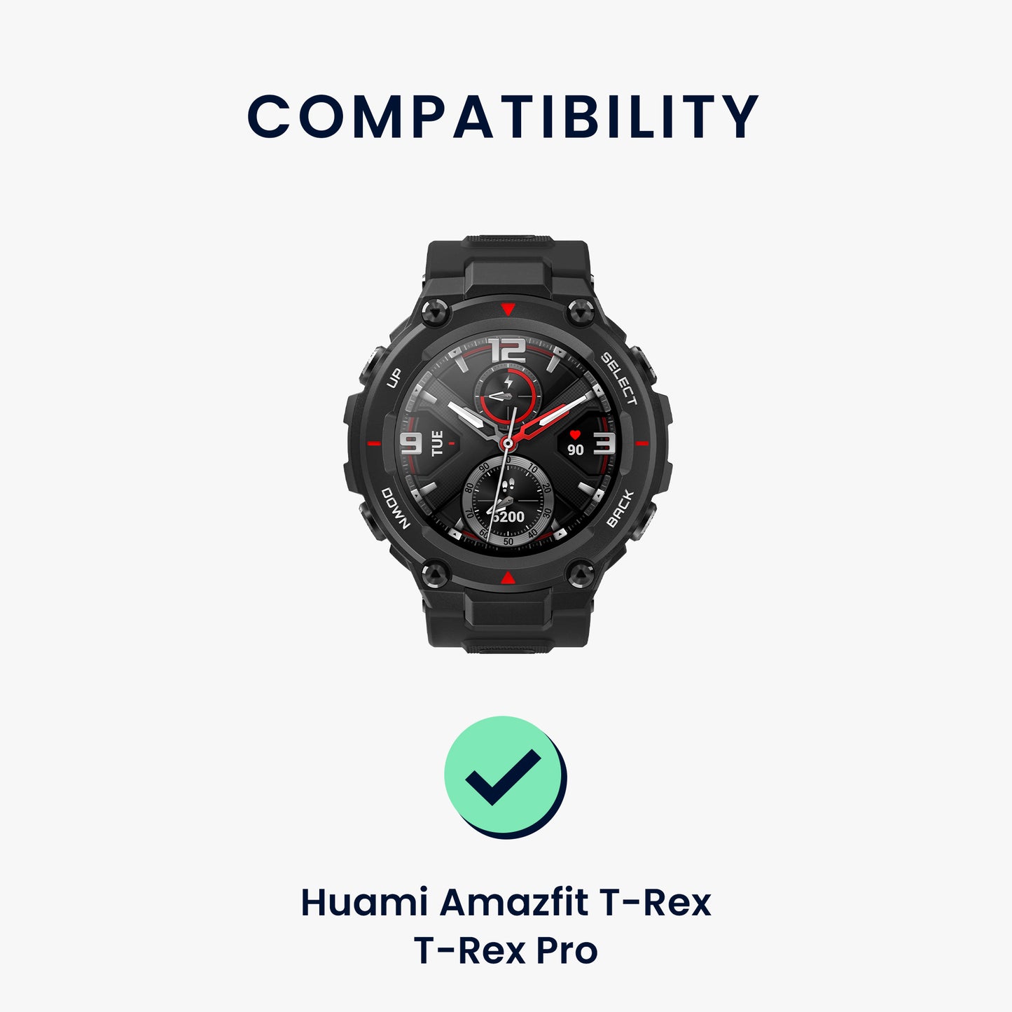 kwmobile Silikon Uhrenarmband für Huami Amazfit T-Rex / T-Rex Pro Armband - Ersatzarmband für Fitnesstracker - Wechselarmband Smartwatch