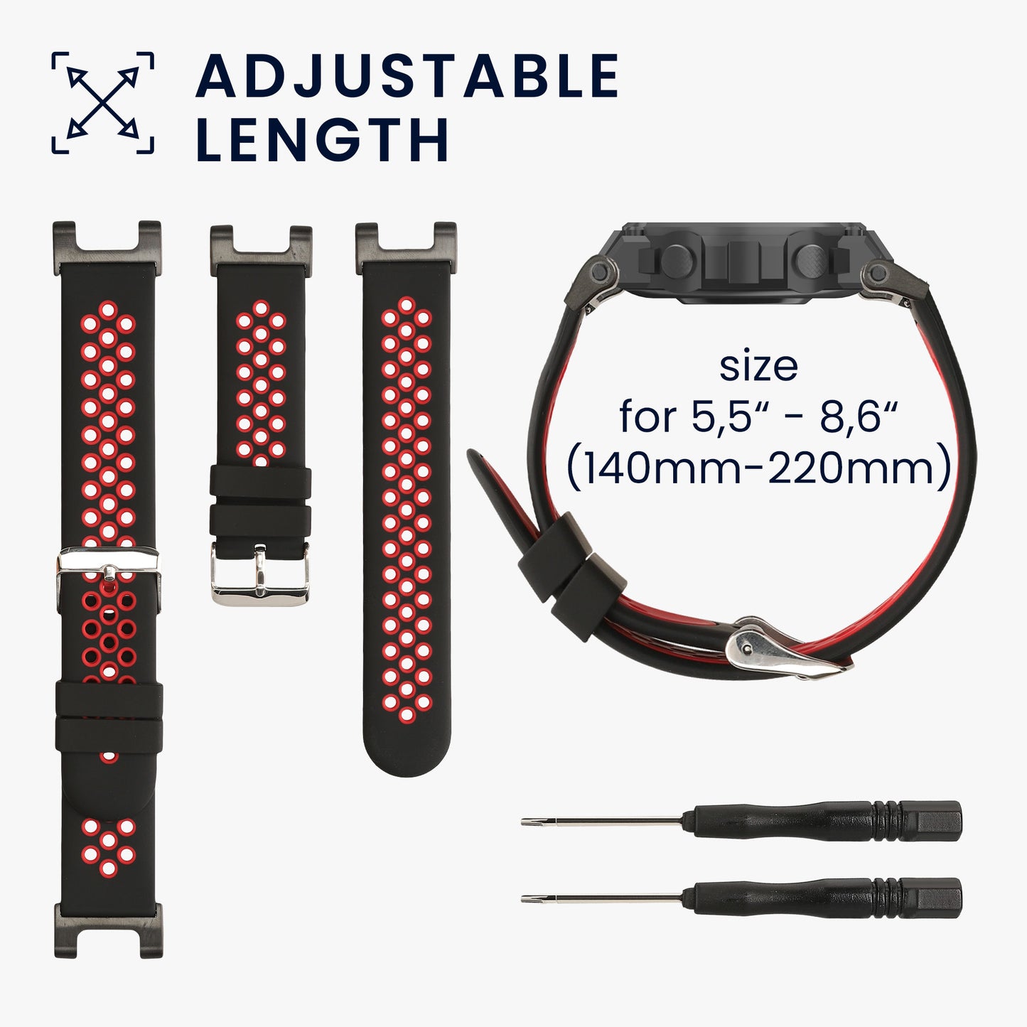 kwmobile Silikon Uhrenarmband für Huami Amazfit T-Rex / T-Rex Pro Armband - Ersatzarmband für Fitnesstracker - Wechselarmband Smartwatch