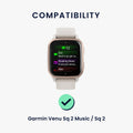 kwmobile Uhrenarmband für Garmin Venu Sq 2 Music / Sq 2 / Vivoactive 6 / Vivoactive 5 Armband Fitnesstracker Band Set Ersatzarmband Smartwatch