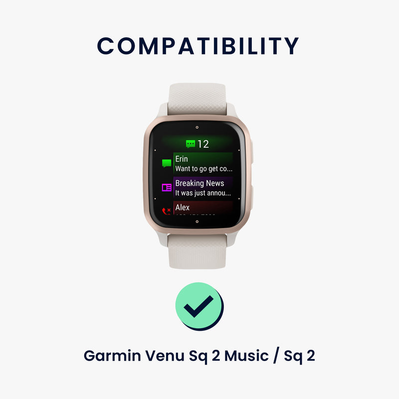 kwmobile Uhrenarmband für Garmin Venu Sq 2 Music / Sq 2 / Vivoactive 6 / Vivoactive 5 Armband Fitnesstracker Band Set Ersatzarmband Smartwatch