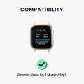 kwmobile Silikon Uhrenarmband für Garmin Venu Sq 2 Music / Sq 2 / Vivoactive 6 / Vivoactive 5 Armband Ersatzarmband für Fitnesstracker Wechselarmband Smartwatch