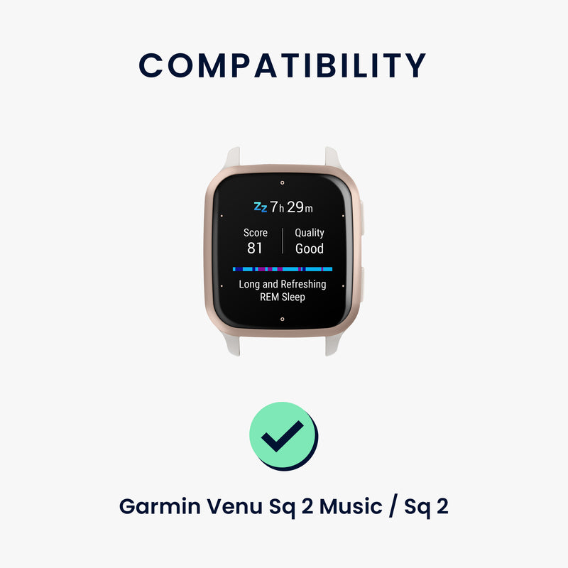 kwmobile Silikon Uhrenarmband für Garmin Venu Sq 2 Music / Sq 2 / Vivoactive 6 / Vivoactive 5 Armband Ersatzarmband für Fitnesstracker Wechselarmband Smartwatch