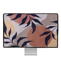 kwmobile Hülle kompatibel mit 27-28" Monitor - Schutzhülle Staubschutz Abdeckhaube für PC Bildschirm - Computer Screen Cover Staubhaube Haube - Pflanzen und Formen