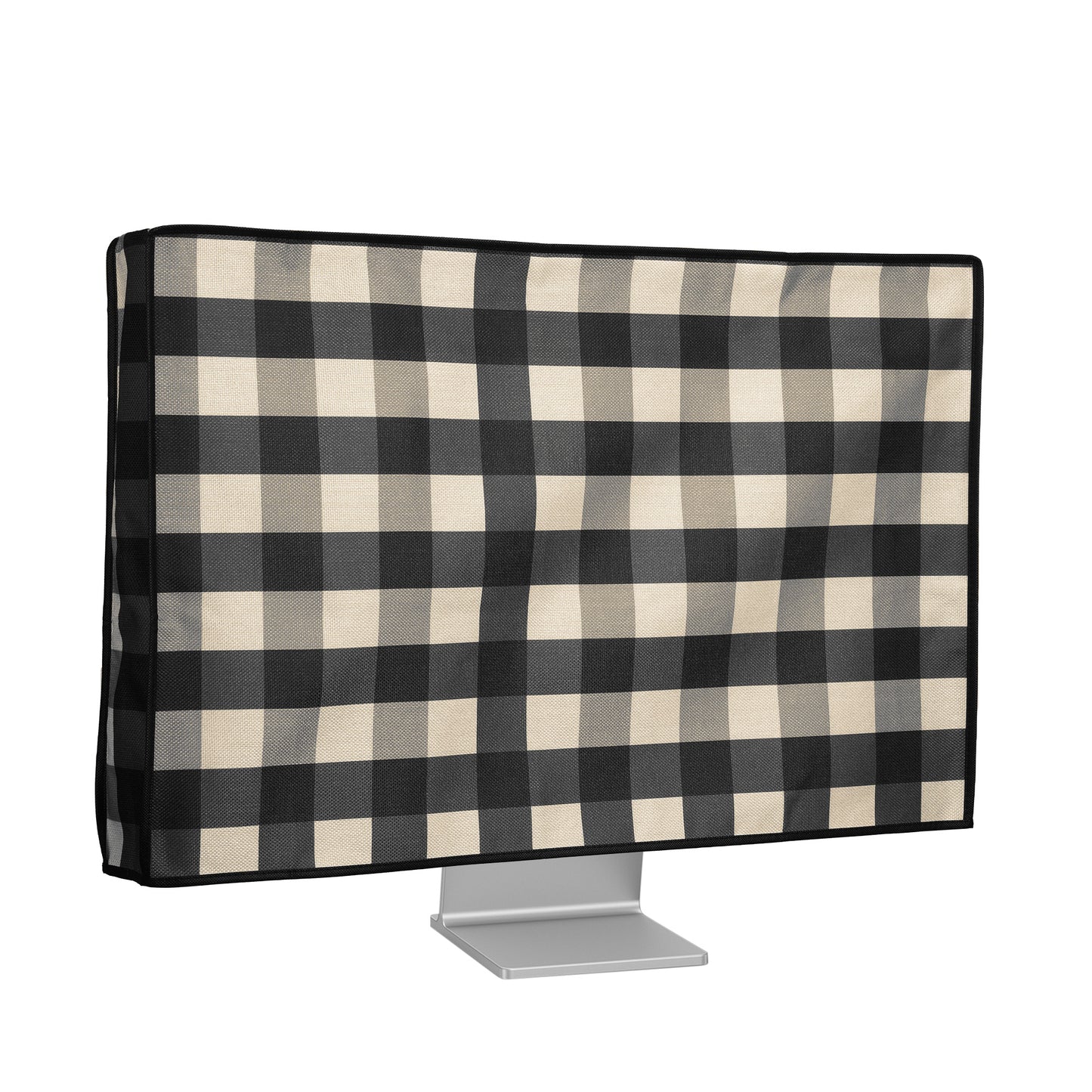 kwmobile Hülle kompatibel mit 27-28" Monitor - Schutzhülle Staubschutz Abdeckhaube für PC Bildschirm - Computer Screen Cover Staubhaube Haube - Pflanzen und Formen