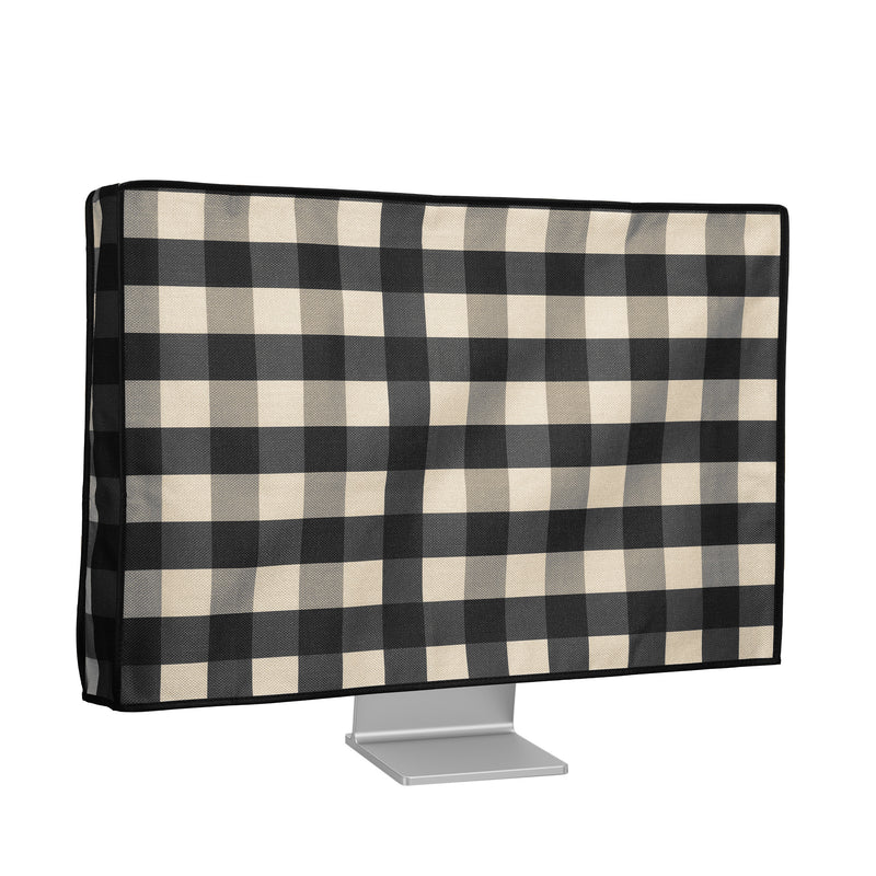 kwmobile Hülle kompatibel mit 27-28" Monitor - Schutzhülle Staubschutz Abdeckhaube für PC Bildschirm - Computer Screen Cover Staubhaube Haube - Pflanzen und Formen