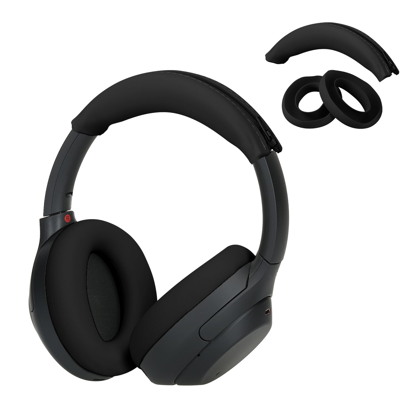 kwmobile Kopfband Abdeckung Ohrpolster Set kompatibel mit Sony WH-1000XM4 / WH-1000XM3 Headband Case Kopfhörer Ersatz Polster Schutz
