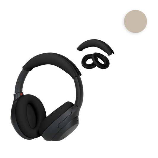 kwmobile Kopfband Abdeckung Ohrpolster Set kompatibel mit Sony WH-1000XM4 / WH-1000XM3 - Headband Case - Kopfhörer Ersatz Polster - Schutz in Beige Beige  