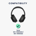 kwmobile Kopfband Abdeckung Ohrpolster Set kompatibel mit Sony WH-1000XM4 / WH-1000XM3 Headband Case Kopfhörer Ersatz Polster Schutz